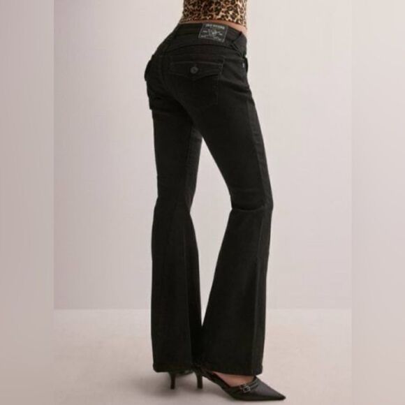 True Religion Joey black Bootcut Low Rise flare Jeans - Picture 1 of 10